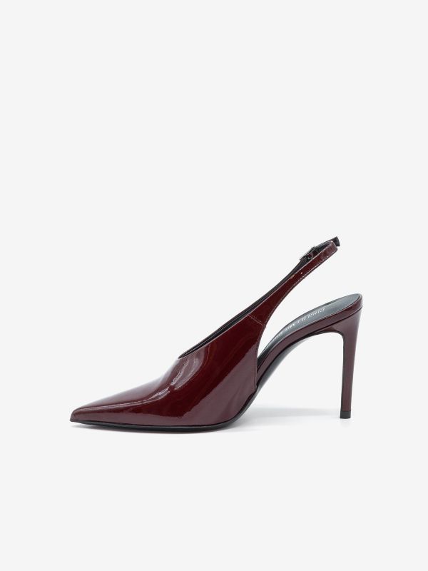 GUGLIELMO ROTTA Slingback tc 9 cm vernice Bordeaux