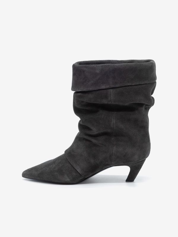 A.S.H. Stivaletto camoscio arricciato tc 50 Grigio