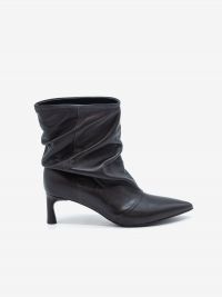 HALMANERA Stivaletto tc 5 cm gambale arricciato Marrone