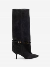 LELLA BALDI Stivale camoscio con fibbia tc 70 Testa di moro