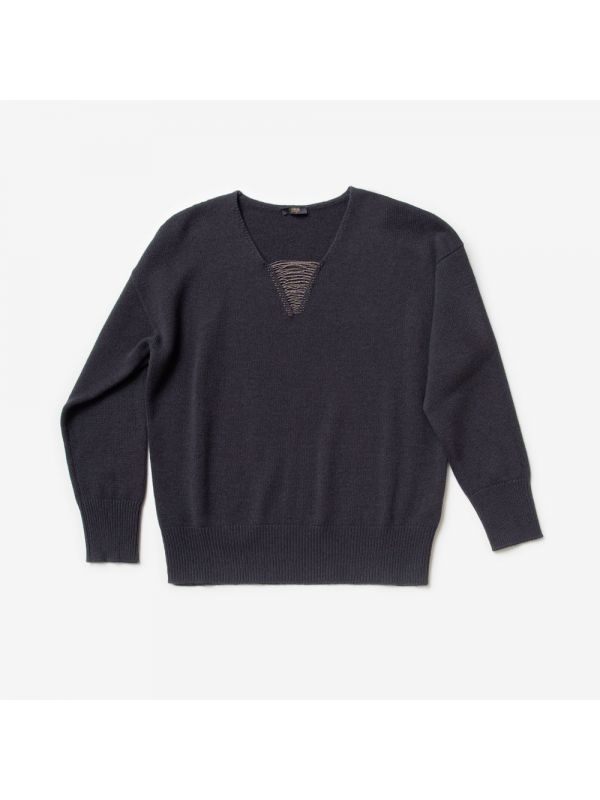 PESERICO Maglione scollo a "V" Grigio