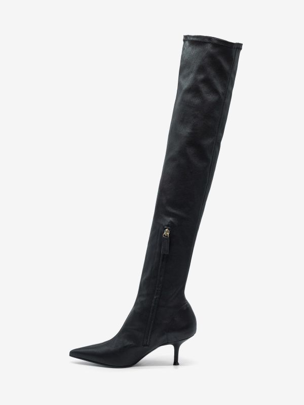 LELLA BALDI Stivale tc 70 nappa stretch Nero