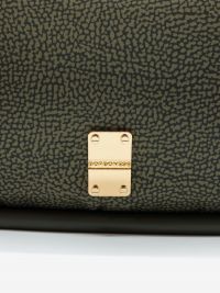 BORBONESE Borsa hobo un manico media tessuto Verde