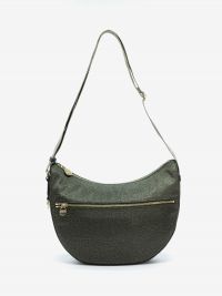 BORBONESE Luna bag con cerniera tessuto Verde