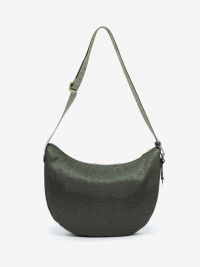 BORBONESE Luna bag con cerniera tessuto Verde
