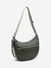 BORBONESE Luna bag con cerniera tessuto Verde