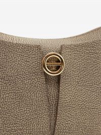 BORBONESE Borsa hobo graffiti media taupe 