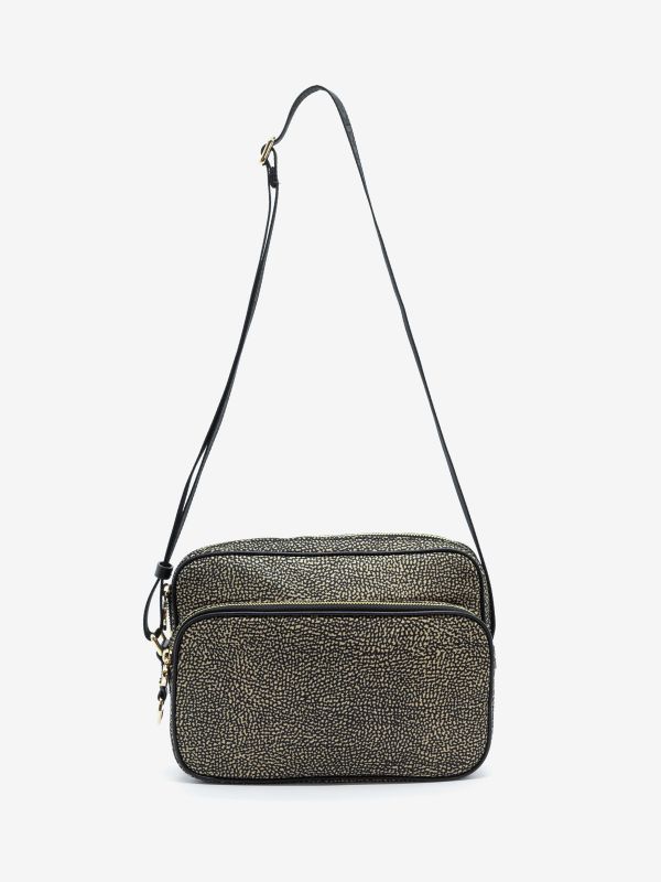 BORBONESE Camera case a tracolla tessuto classico 