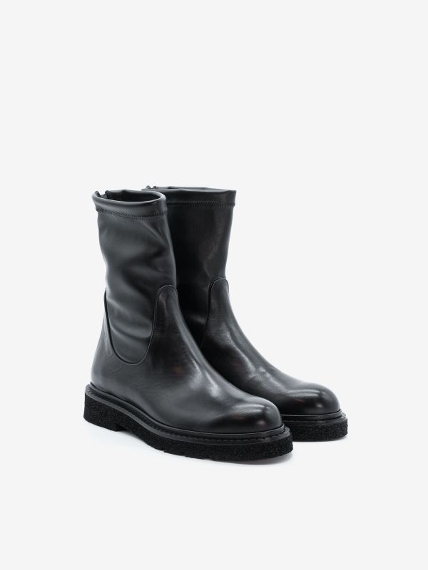 GUGLIELMO ROTTA Beatles pelle elasticizzata Nero