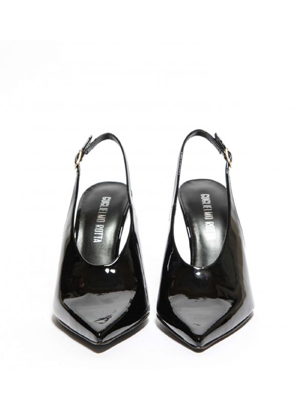 GUGLIELMO ROTTA Slingback tc 90 vernice Nero