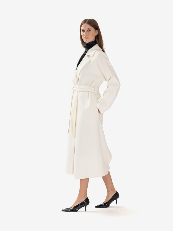 P.A.R.O.S.H. Cappotto lungo vestaglia Panna