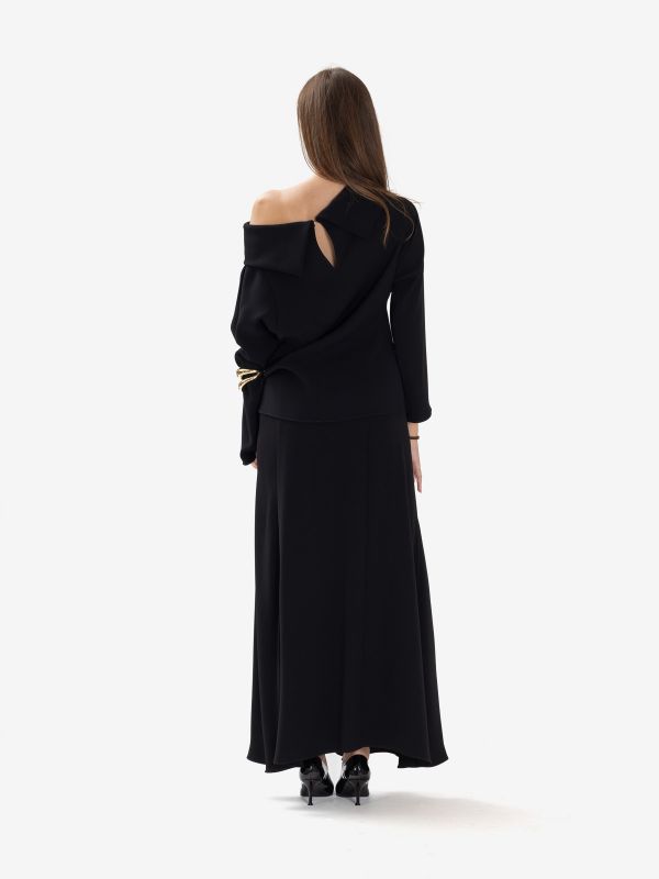 P.A.R.O.S.H. Blusa m/l omerale cady Nero