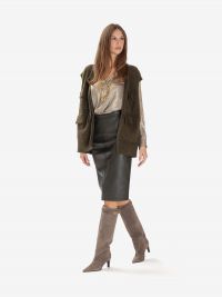 P.A.R.O.S.H. Gilet lana con tasche Verde oliva