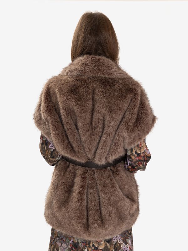 P.A.R.O.S.H. Gilet crèpe con cintura 