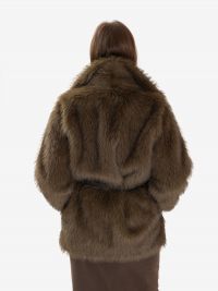 P.A.R.O.S.H. Giacca pelliccia corta con cintura Verde