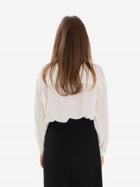 P.A.R.O.S.H. Camicia seta con rouches Panna