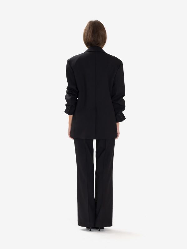 P.A.R.O.S.H. Pantalone palazzo frescolana Nero