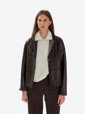 ERIKA CAVALLINI Blazer cady con riporti raso Nero