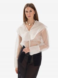 ERIKA CAVALLINI Camicia organza Panna