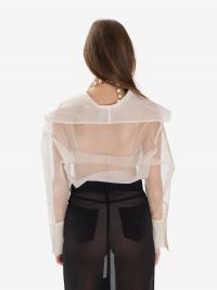 ERIKA CAVALLINI Camicia organza Panna
