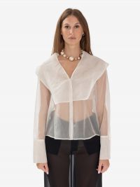 ERIKA CAVALLINI Camicia organza Panna