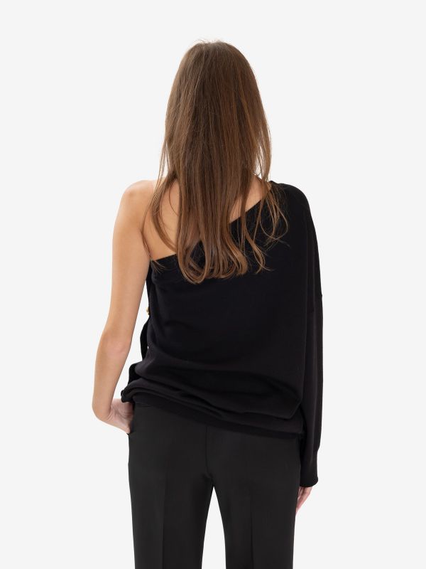 ERIKA CAVALLINI Maglione monospalla Nero