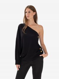 ERIKA CAVALLINI Maglione monospalla Nero