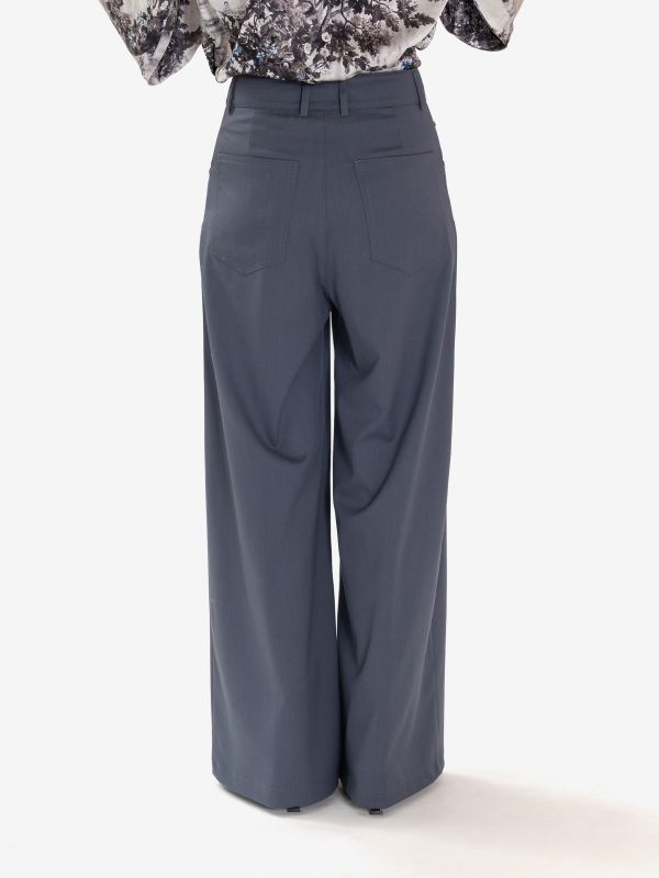 ERIKA CAVALLINI Pantalone palazzo frescolana Grigio