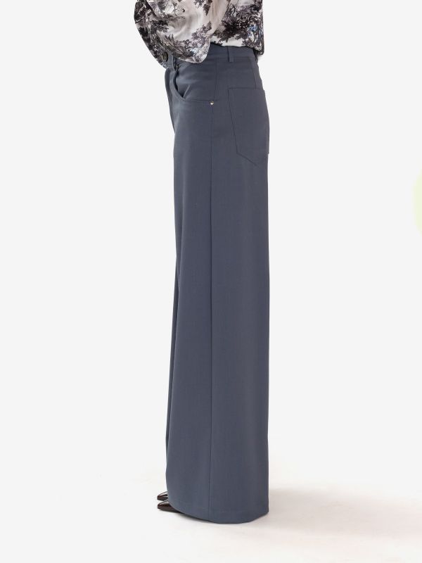 ERIKA CAVALLINI Pantalone palazzo frescolana Grigio