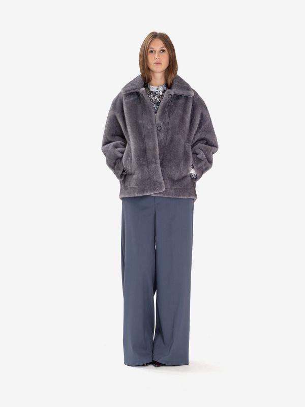 ERIKA CAVALLINI Pantalone palazzo frescolana Grigio