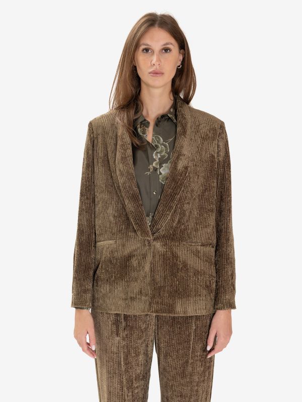 MOMONI' Blazer velluto a coste Verde