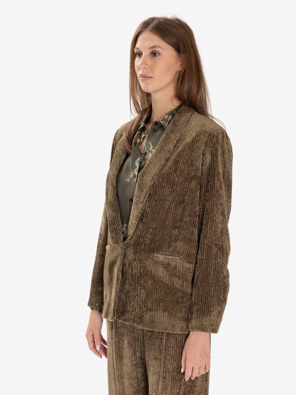 MOMONI' Blazer velluto a coste Verde