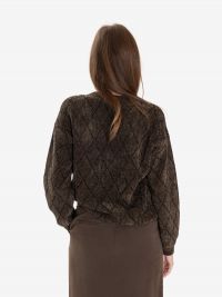 MOMONI' Maglione scollo a v lana lurex Verdone