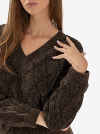 MOMONI' Maglione scollo a v lana lurex Verdone