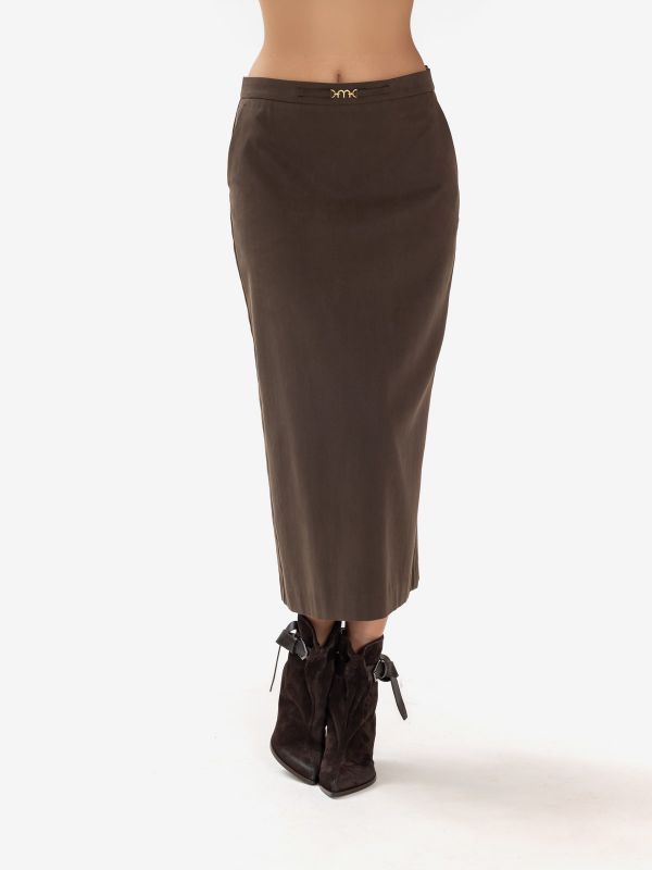 MOMONI' Gonna tubino Testa di moro