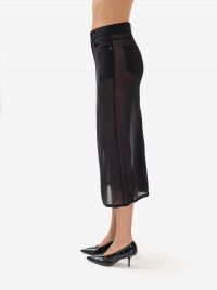 ERIKA CAVALLINI Gonna midi tubino trasparente Nero