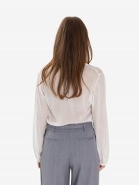 FORTE FORTE Camicia over georgette viscosa Bianco