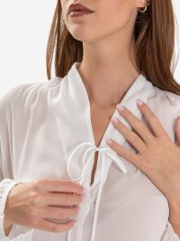 FORTE FORTE Camicia over georgette viscosa Bianco