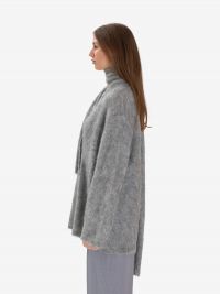 FORTE FORTE Cardigan over con sciarpetta Grigio