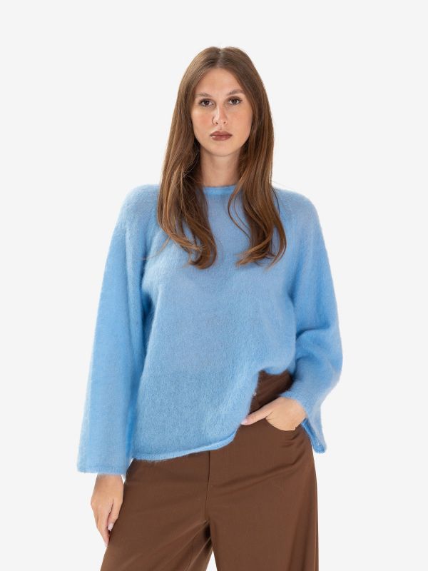 FORTE FORTE Maglione over mohair Celeste