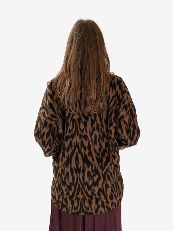 FORTE FORTE Giacca corta alpaca Maculato