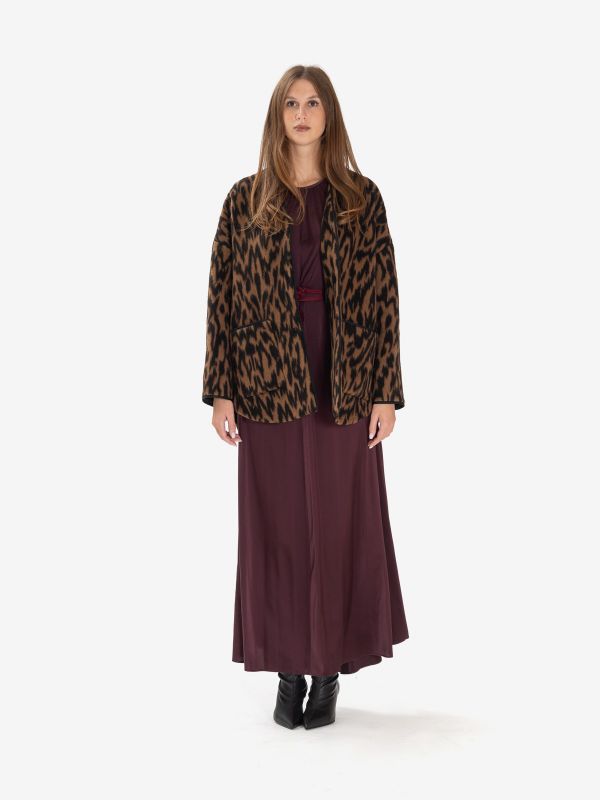 FORTE FORTE Giacca corta alpaca Maculato