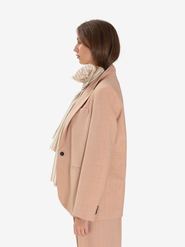 FORTE FORTE Blazer misto lana con cintura Rosa