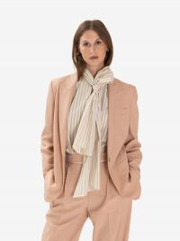 FORTE FORTE Blazer misto lana con cintura Rosa
