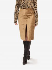 FORTE FORTE Gonna tubino velluto Miele