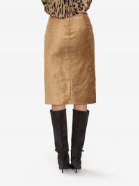 FORTE FORTE Gonna tubino velluto Miele