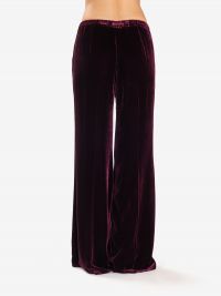 FORTE FORTE Pantalone flared velluto liscio Bordeaux