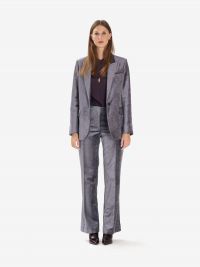 FORTE FORTE Pantalone velluto palazzo stone 