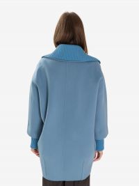 P.A.R.O.S.H. Cappotto corto oversize doppiopetto Azzurro