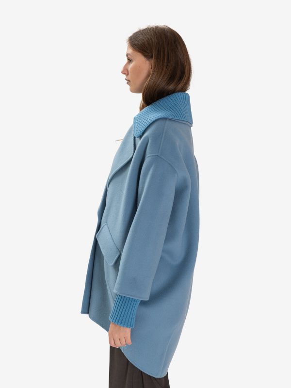 P.A.R.O.S.H. Cappotto corto oversize doppiopetto Azzurro
